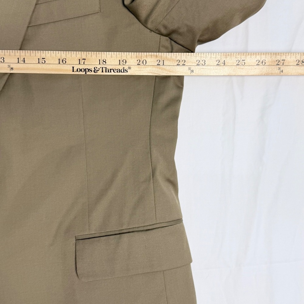 Jos A Bank Mens Blazer Sport Coat 44R Brown Wool Executive Professional - Picture 9 of 12